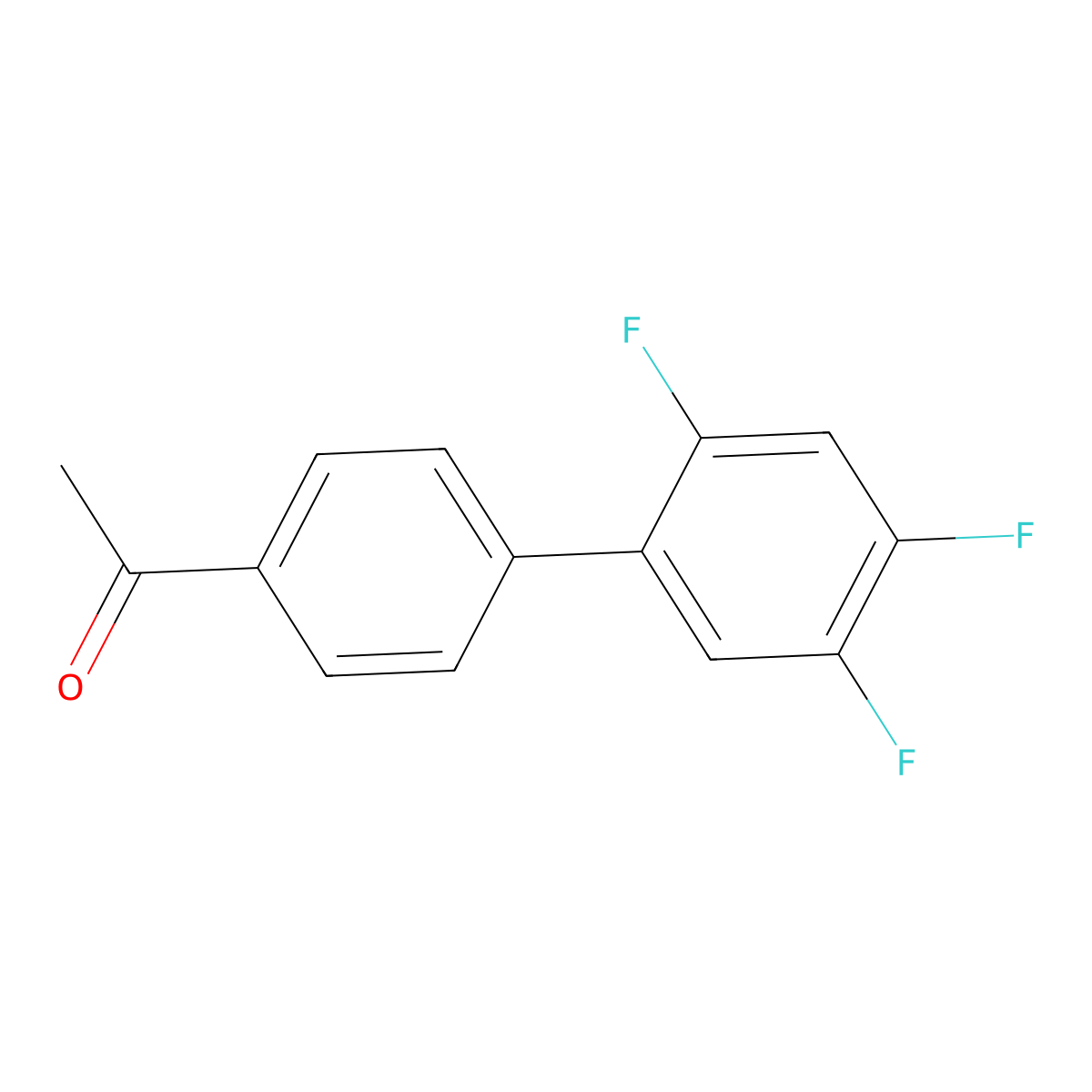 1-(2',4',5'-Trifluoro-[1,1'-biphenyl]-4-yl)ethanone molecular structure, CAS 1550502-22-1
