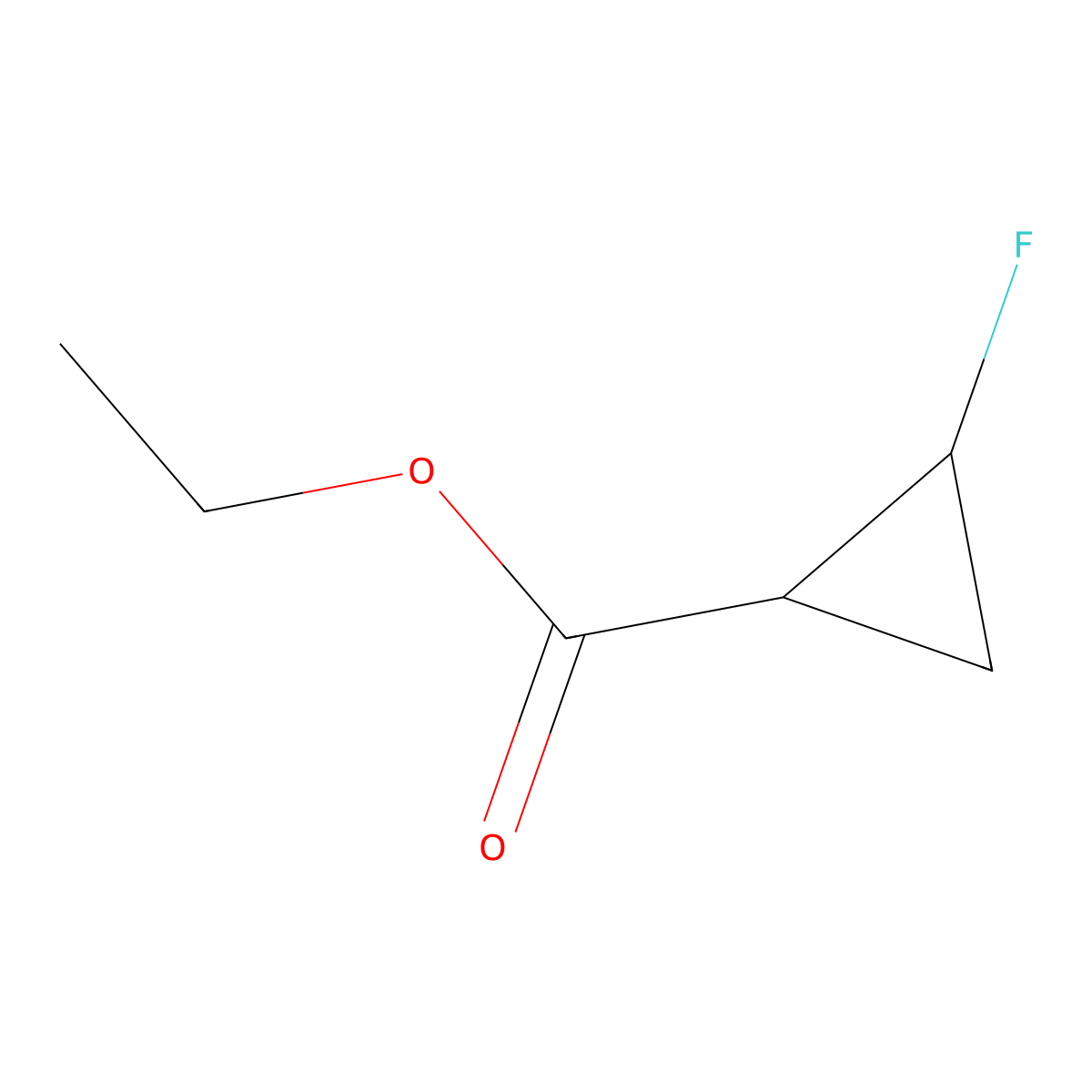 Ethyl 2-fluorocyclopropanecarboxylate molecular structure, CAS 155051-95-9