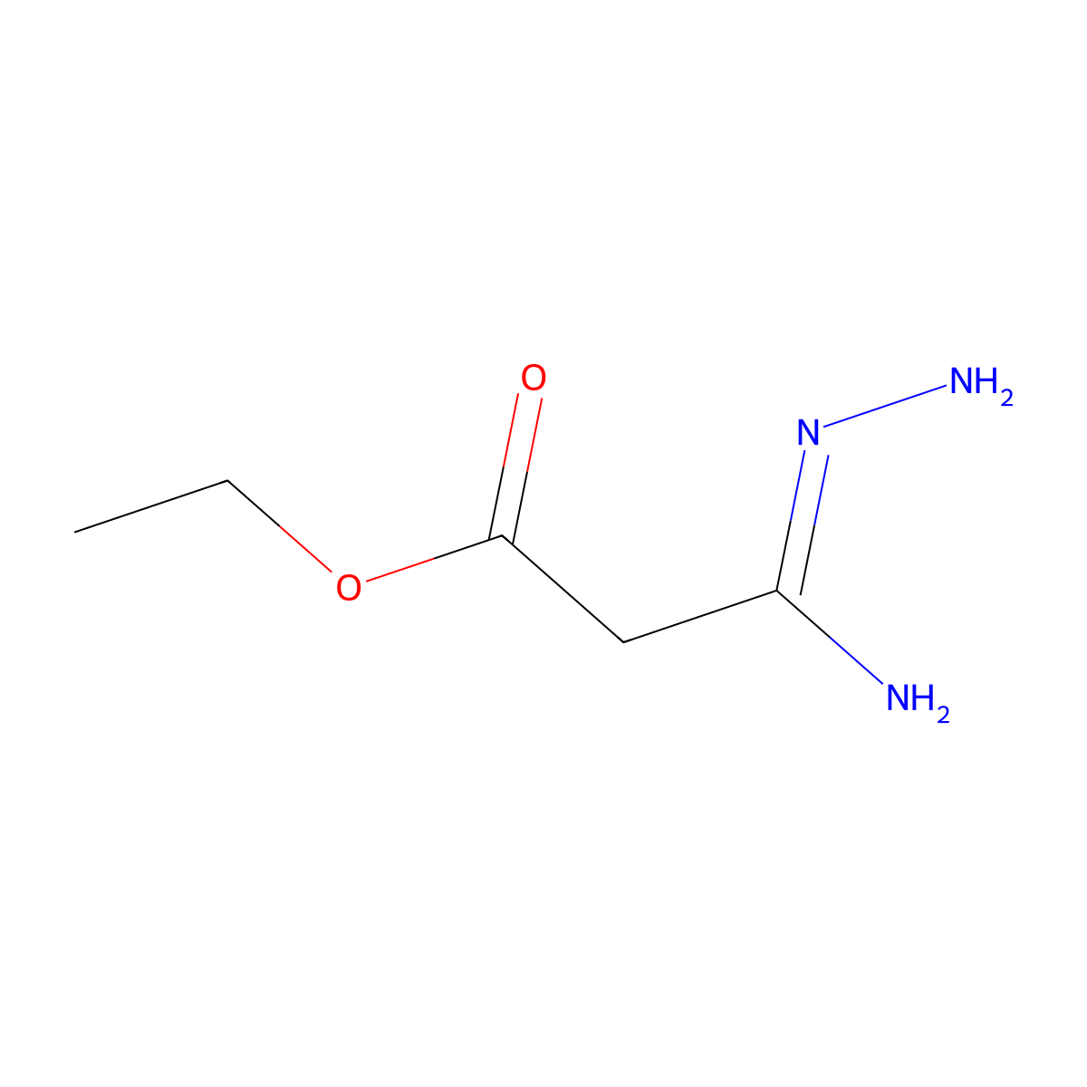 Ethyl 3-amino-3-hydrazinylidenepropanoate molecular structure, CAS 155053-64-8