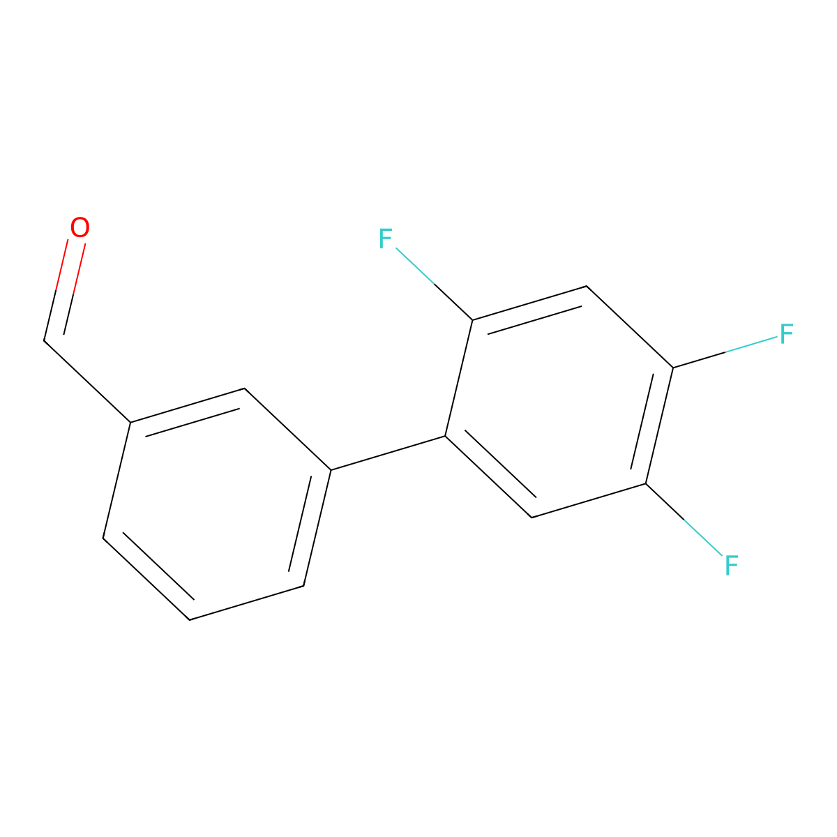 2',4',5'-Trifluoro-[1,1'-biphenyl]-3-carbaldehyde molecular structure, CAS 1550534-75-2