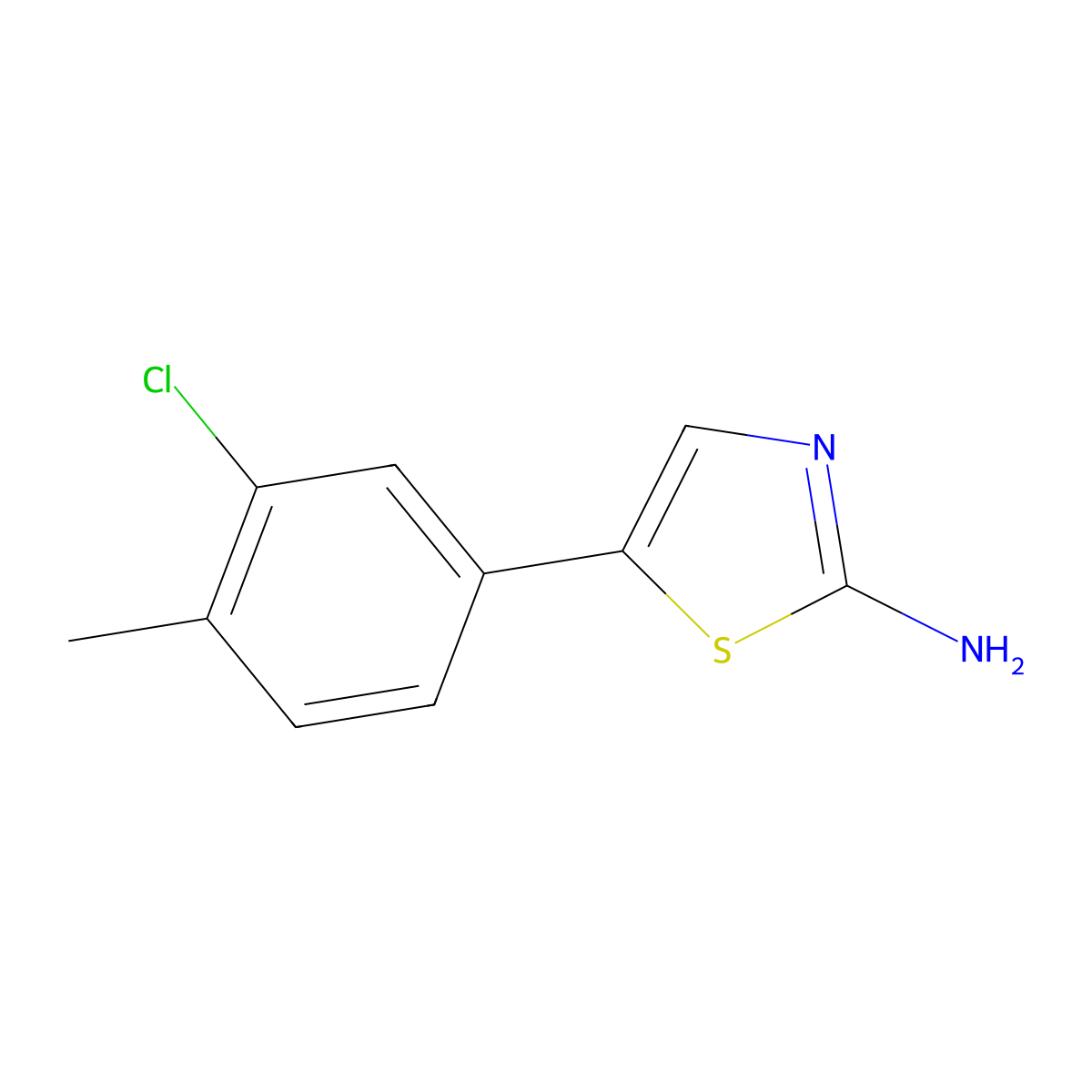 5-(3-Chloro-4-methylphenyl)thiazol-2-amine molecular structure, CAS 1550535-12-0