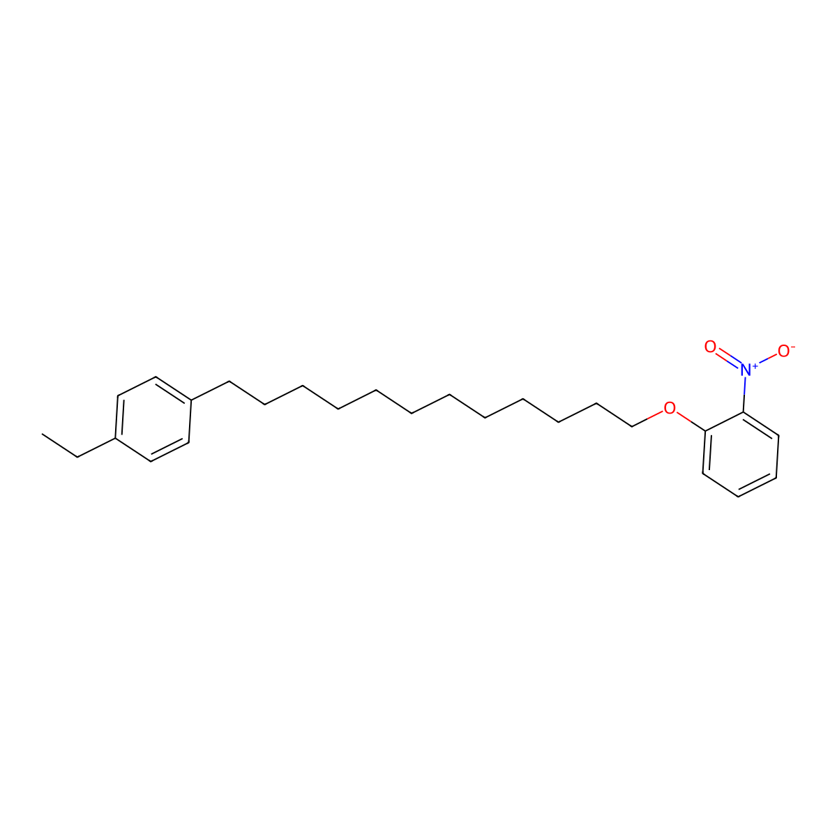 [12-(4-Ethylphenyl)dodecyl] 2-nitrophenyl ether molecular structure, CAS 155056-63-6