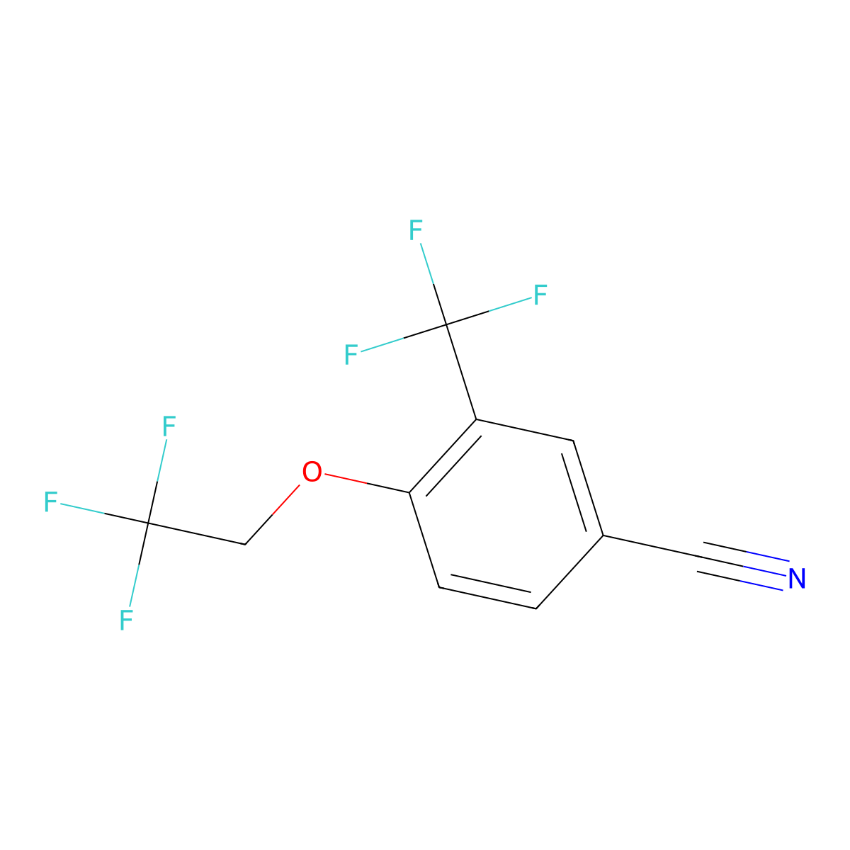 4-(2,2,2-Trifluoroethoxy)-3-(trifluoromethyl)benzonitrile molecular structure, CAS 1550561-60-8