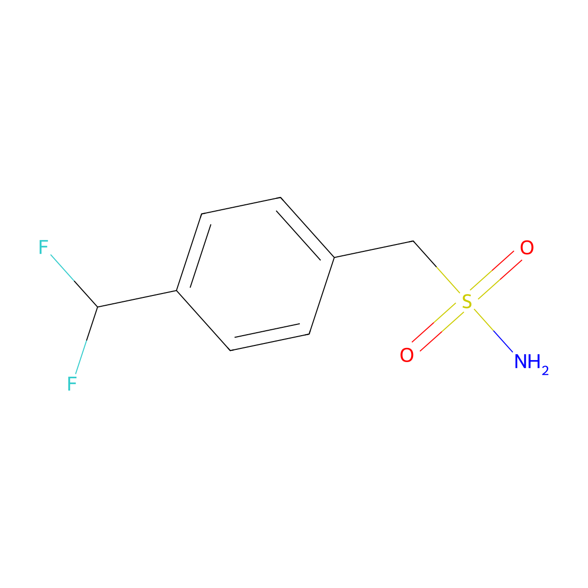 [4-(Difluoromethyl)phenyl]methanesulfonamide molecular structure, CAS 1550574-74-7