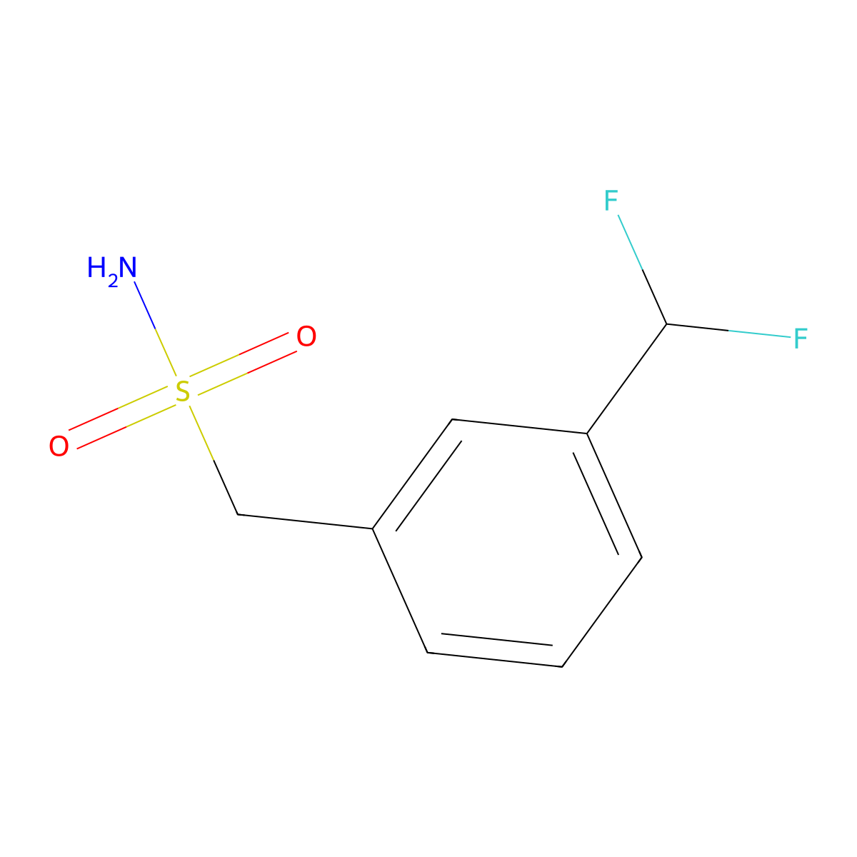 [3-(Difluoromethyl)phenyl]methanesulfonamide molecular structure, CAS 1550576-58-3