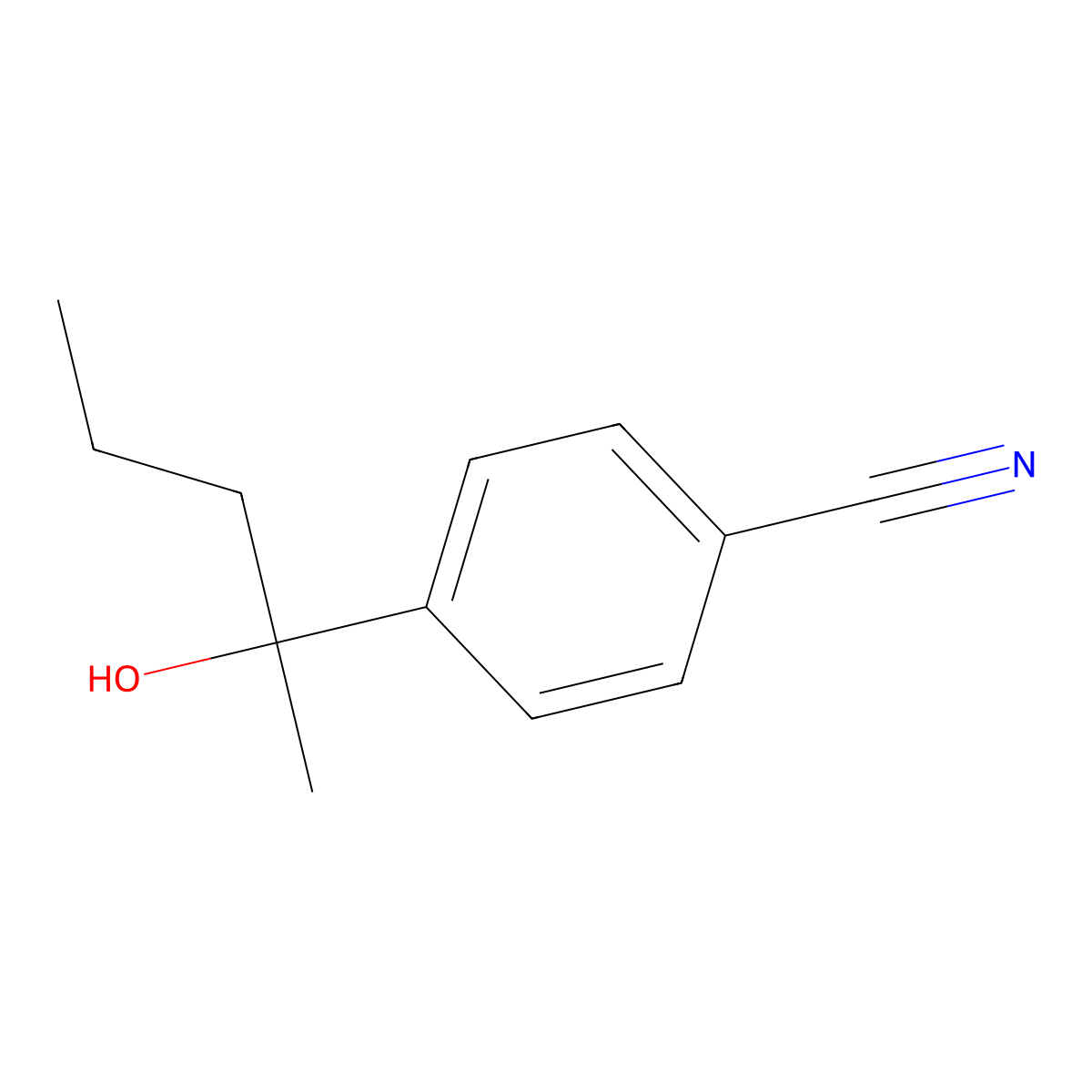 4-(2-Hydroxypentan-2-yl)benZonitrile molecular structure, CAS 1550630-74-4