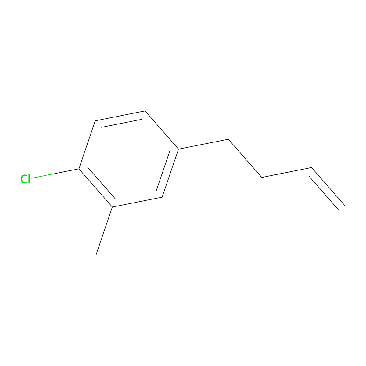 4-(But-3-en-1-yl)-1-chloro-2-methylbenzene molecular structure, CAS 1550654-53-9