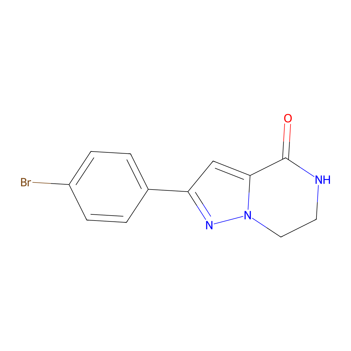 2-(4-Bromophenyl)-6,7-dihydropyrazolo[1,5-A]pyrazin-4(5H)-one molecular structure, CAS 1550696-25-7