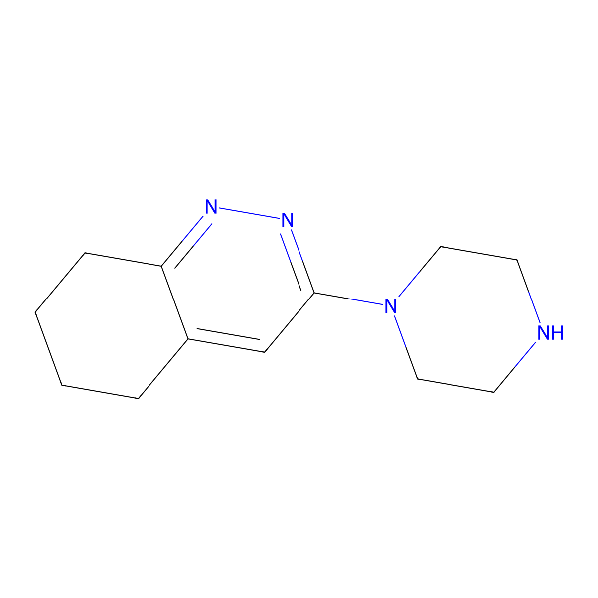 3-(Piperazin-1-yl)-5,6,7,8-tetrahydrocinnoline molecular structure, CAS 1550697-47-6