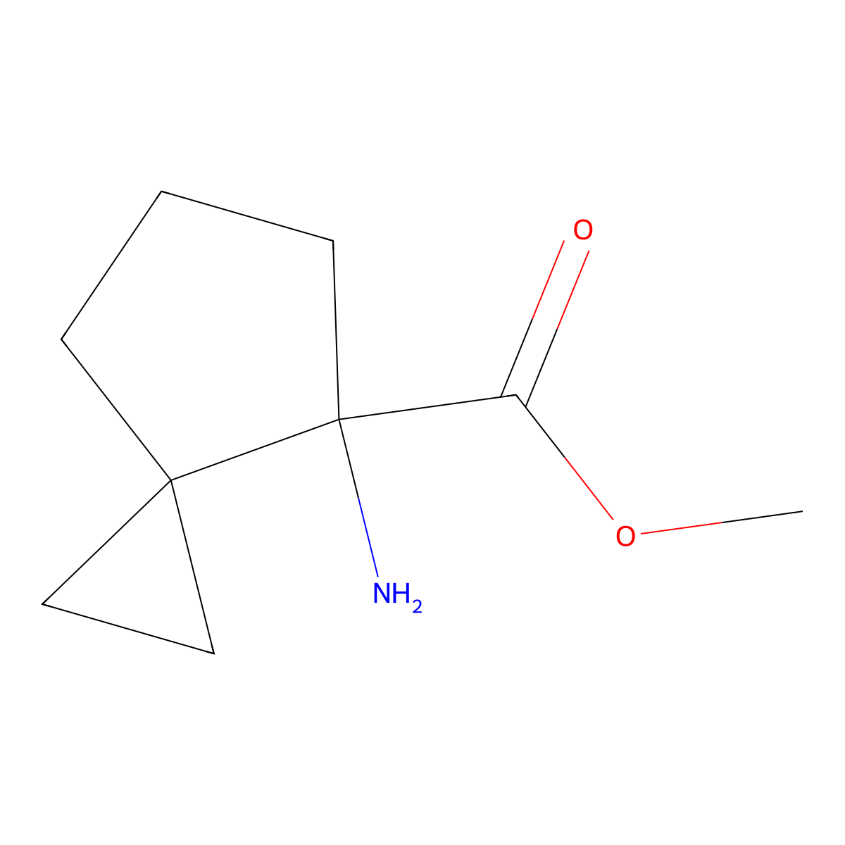Methyl 4-aminospiro[2.4]heptane-4-carboxylate molecular structure, CAS 1550698-59-3