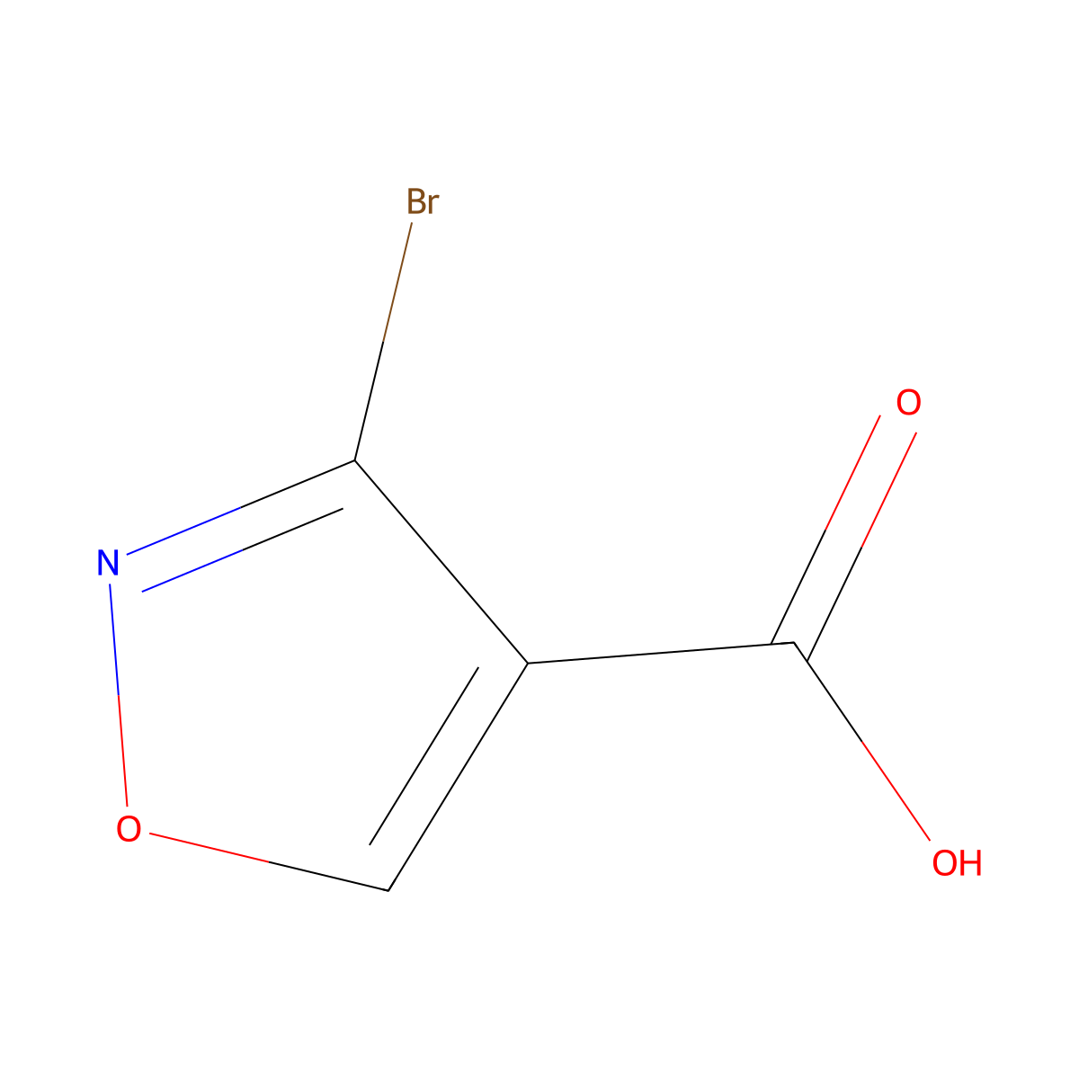 3-Bromo-1,2-oxazole-4-carboxylic acid molecular structure, CAS 1550699-44-9