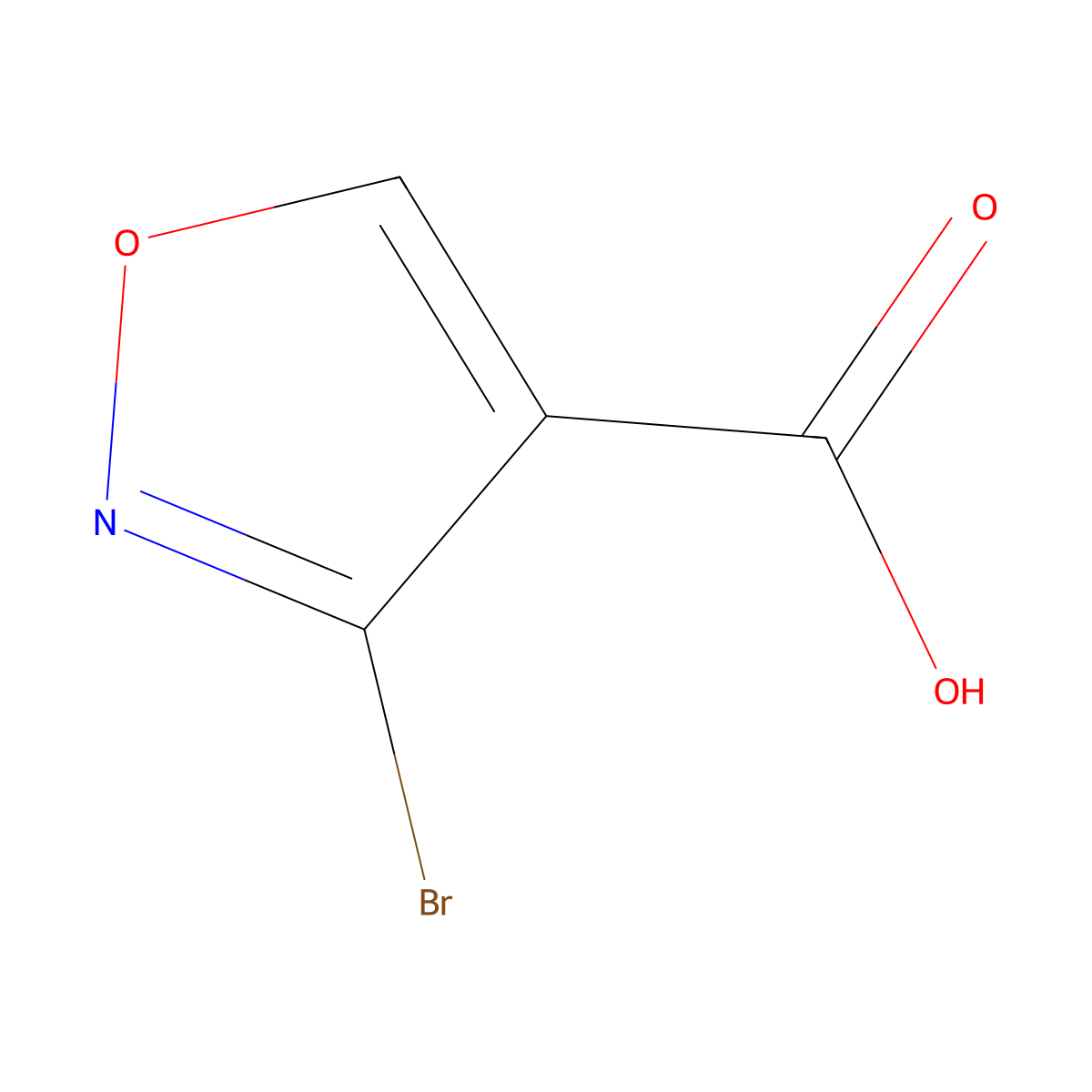 3-Bromo-1,2-oxazole-4-carboxylic acid molecular structure, CAS 1550699-44-9