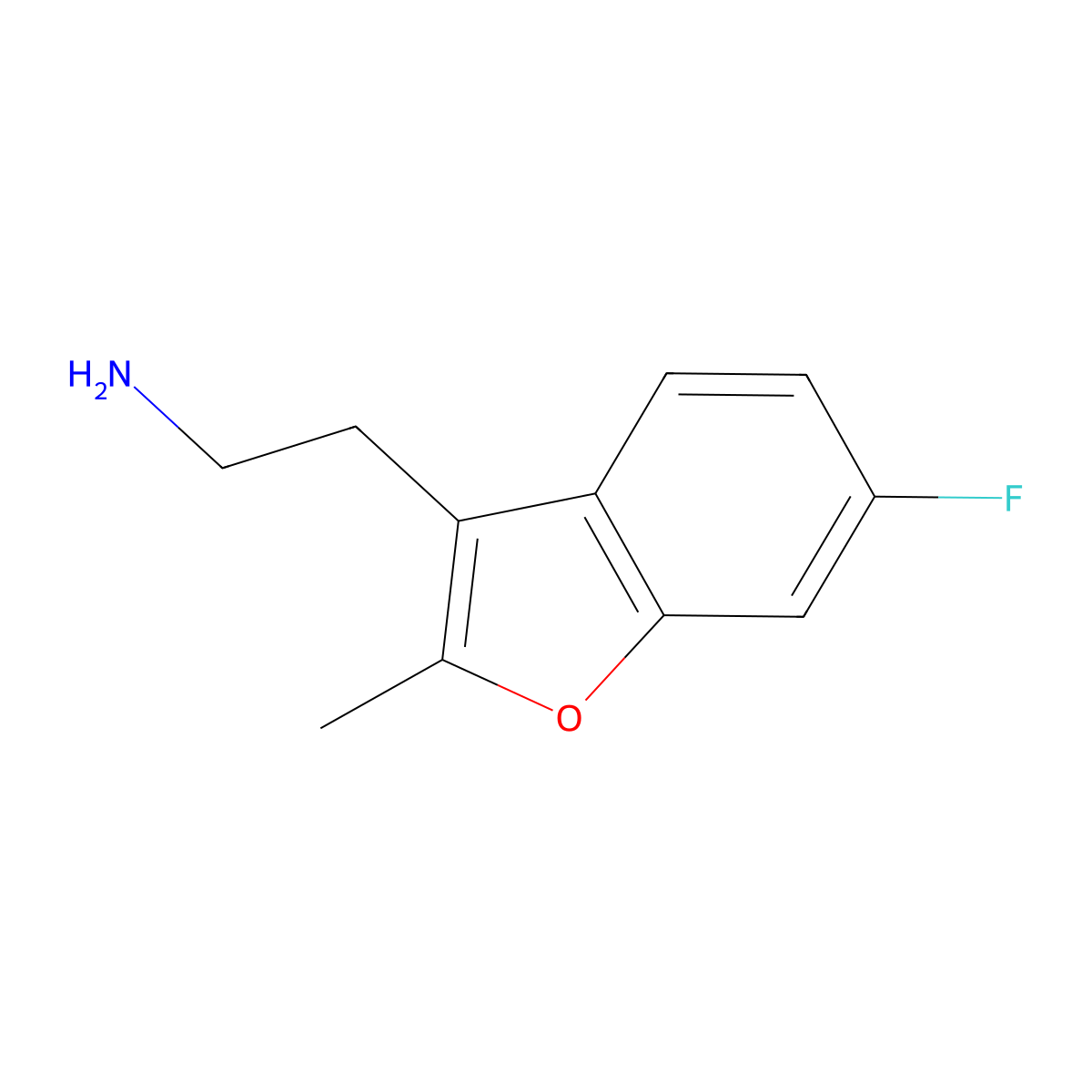2-(6-Fluoro-2-methyl-1-benzofuran-3-yl)ethan-1-amine molecular structure, CAS 1550699-61-0