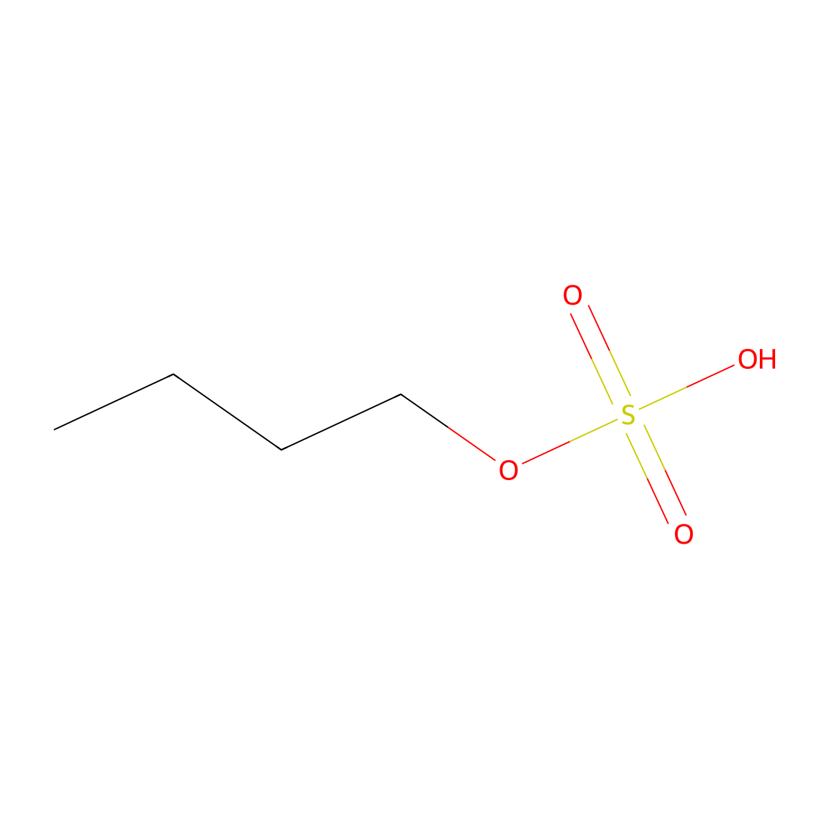 Sulfuric acid, monobutyl ester molecular structure, CAS 15507-13-8