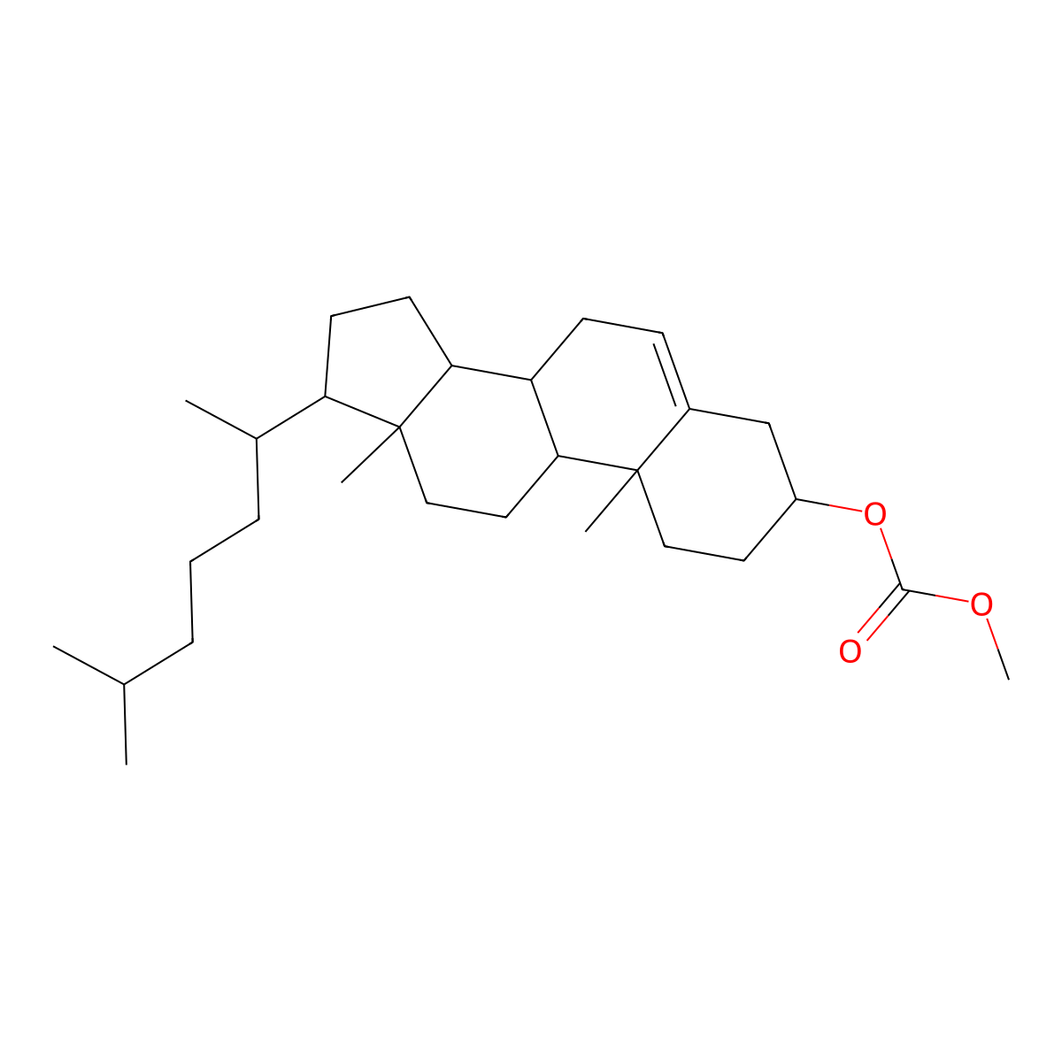 Cholesteryl methyl carbonate molecular structure, CAS 15507-52-5