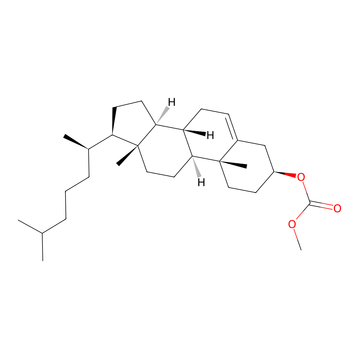 Cholesteryl methyl carbonate molecular structure, CAS 15507-52-5