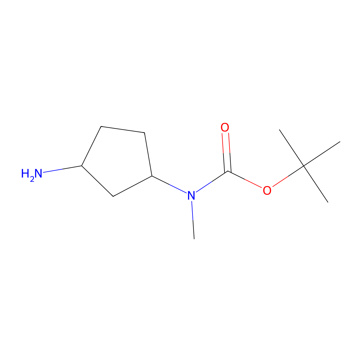 tert-Butyl (3-aminocyclopentyl)(methyl)carbamate molecular structure, CAS 1550700-05-4