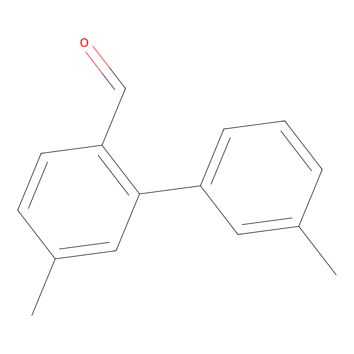 3',5-Dimethyl-[1,1'-biphenyl]-2-carbaldehyde molecular structure, CAS 1550703-81-5