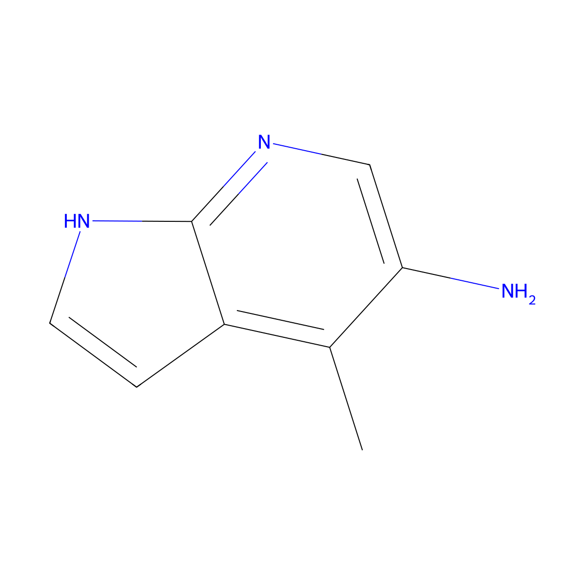 4-methyl-1H-pyrrolo[2,3-b]pyridin-5-amine molecular structure, CAS 1550719-66-8