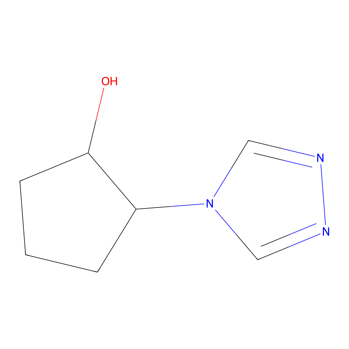 2-(4H-1,2,4-triazol-4-yl)cyclopentan-1-ol molecular structure, CAS 1550730-54-5