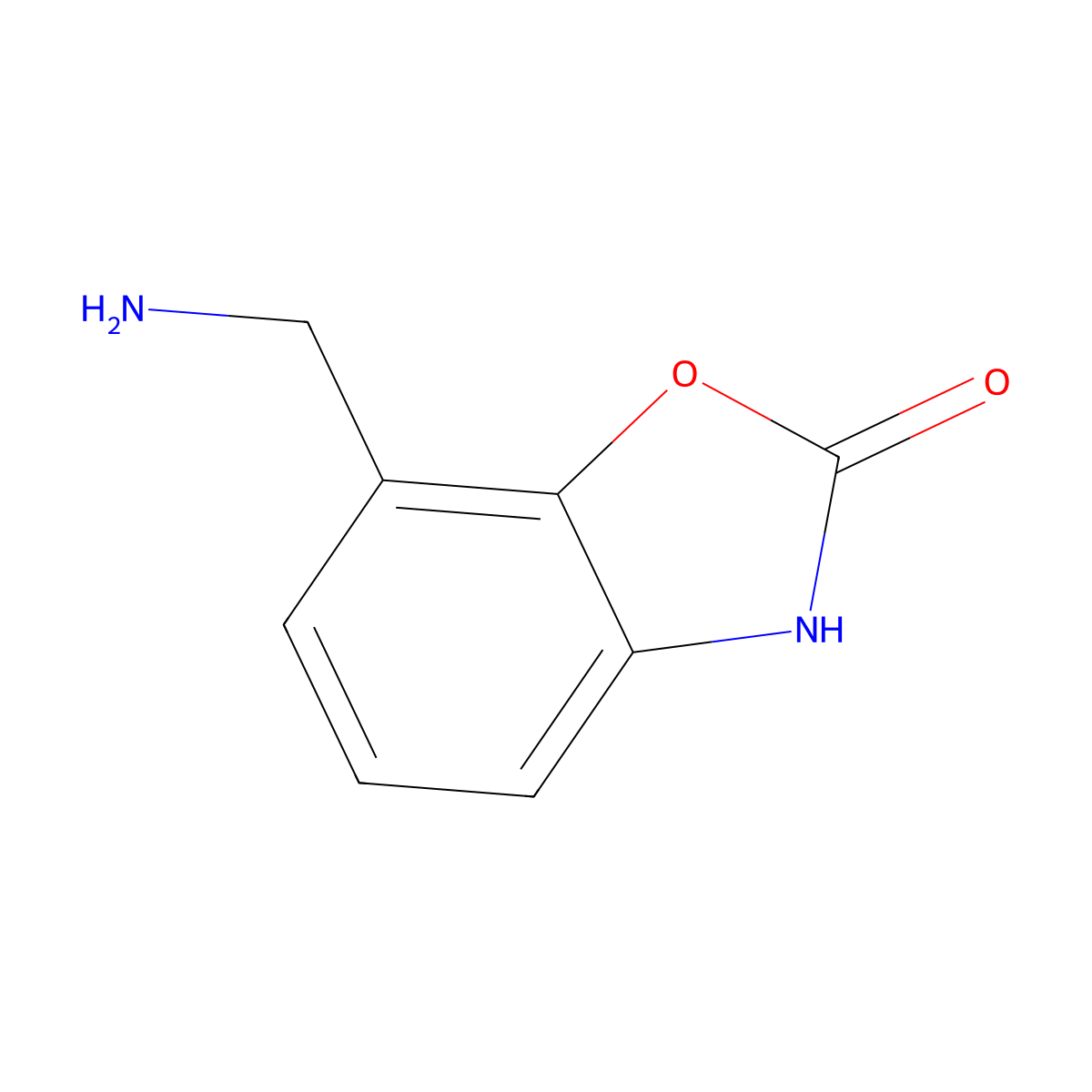 7-(Aminomethyl)-2,3-dihydro-1,3-benzoxazol-2-one molecular structure, CAS 1550731-26-4