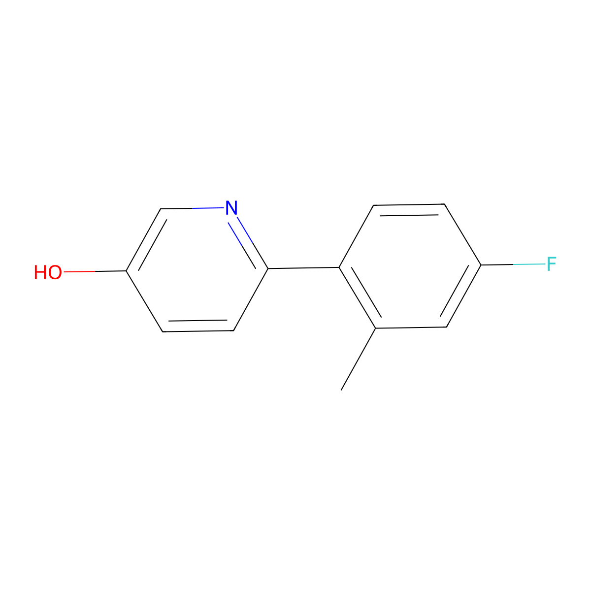6-(4-Fluoro-2-methylphenyl)pyridin-3-ol molecular structure, CAS 1550741-70-2