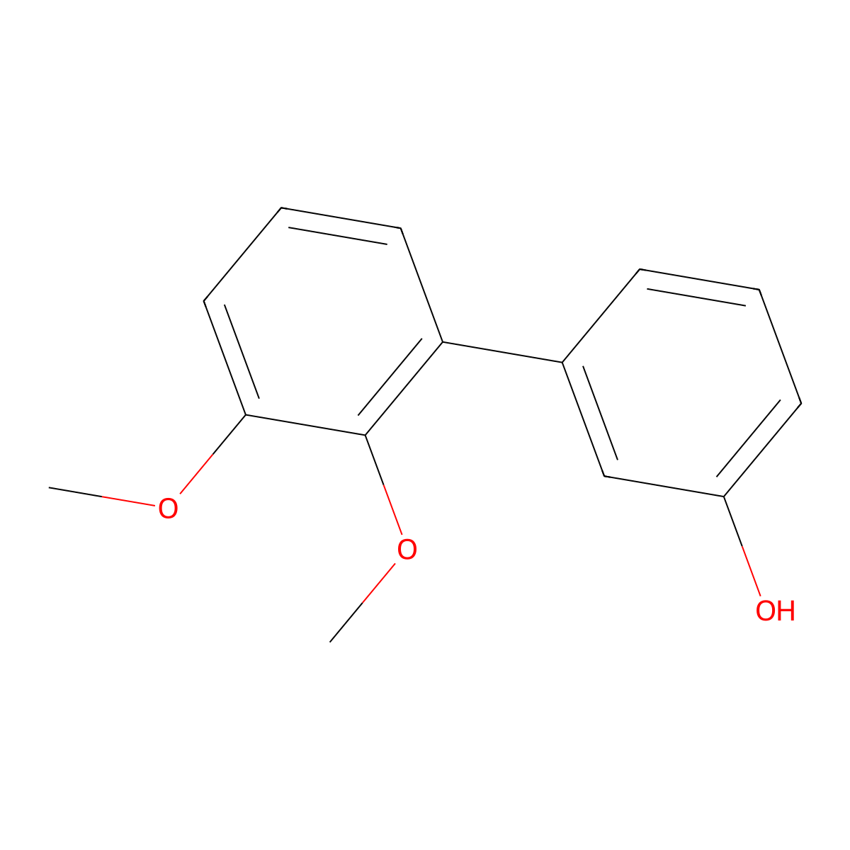 2',3'-Dimethoxy[1,1'-biphenyl]-3-ol molecular structure, CAS 1550741-98-4