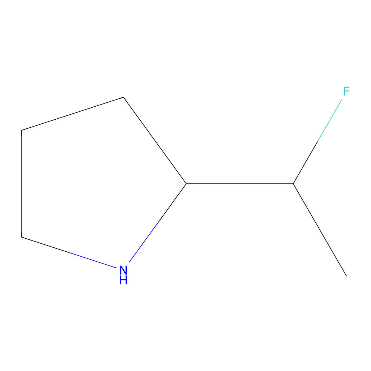 2-(1-Fluoroethyl)pyrrolidine molecular structure, CAS 1550747-84-6