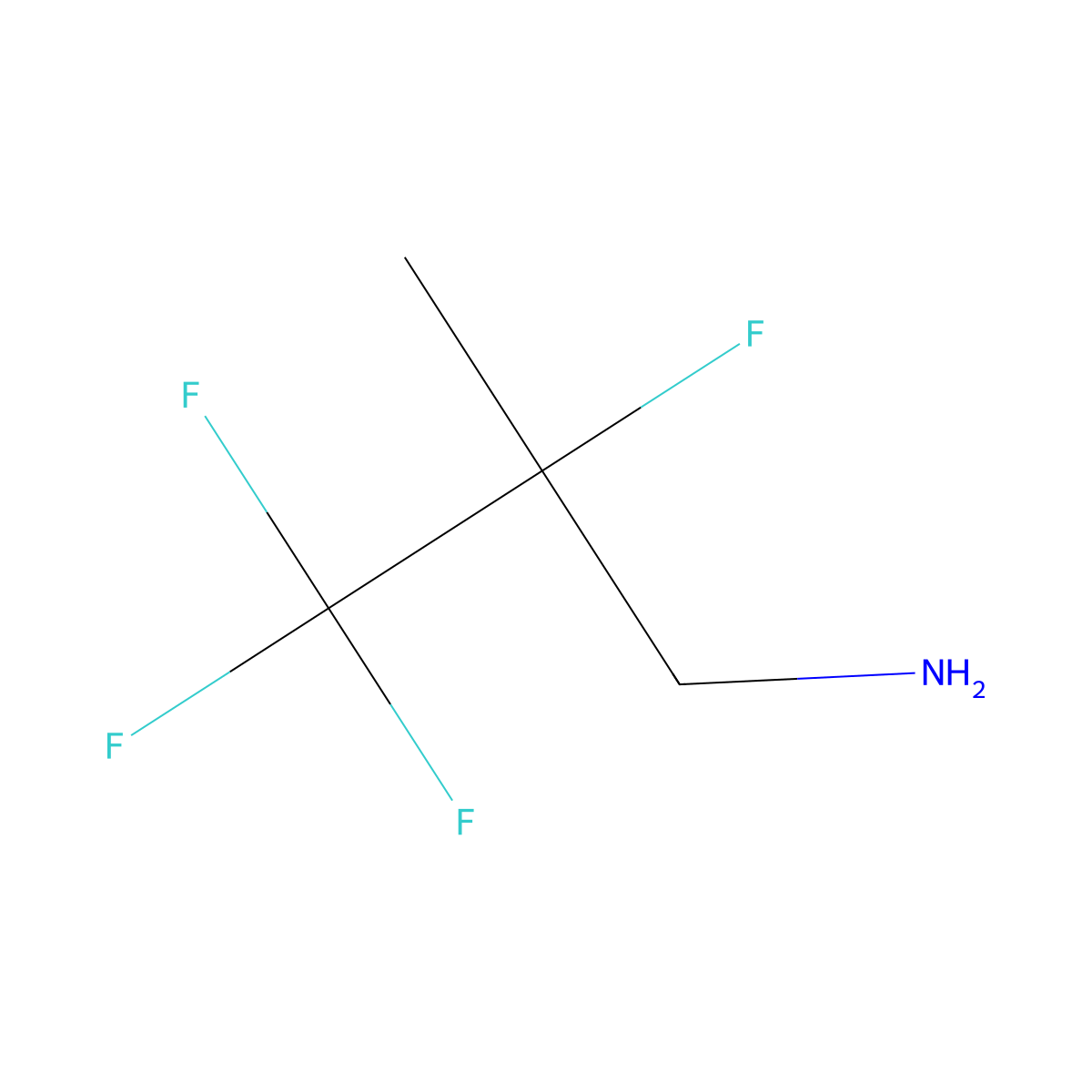 2,3,3,3-Tetrafluoro-2-methylpropan-1-amine molecular structure, CAS 1550747-87-9