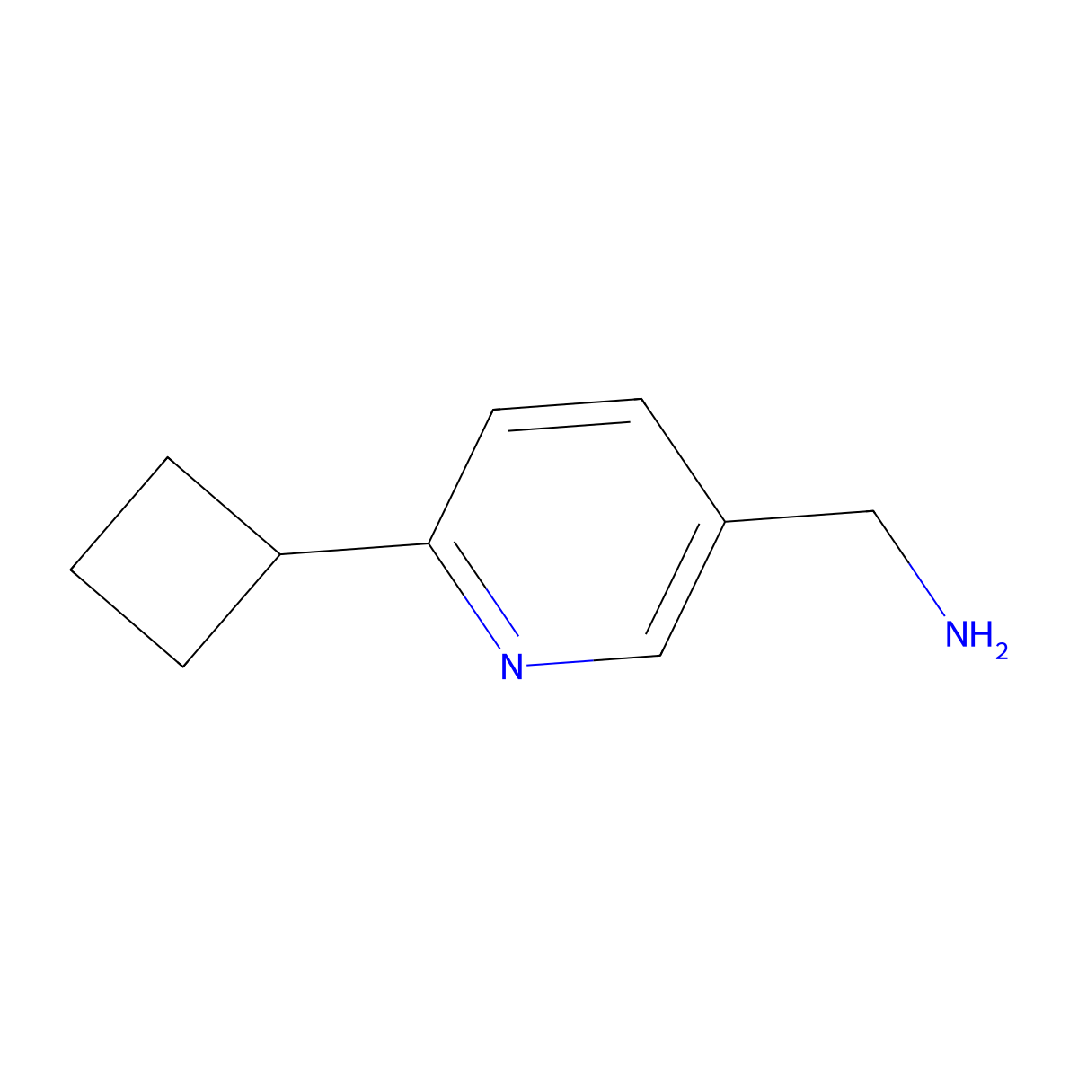 1-(6-Cyclobutylpyridin-3-yl)methanamine molecular structure, CAS 1550759-58-4