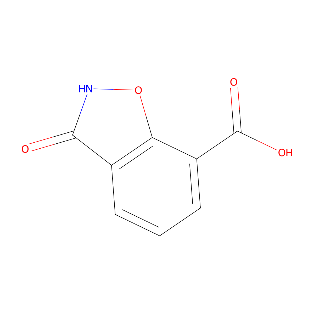 3-Oxo-2,3-dihydrobenzo[D]isoxazole-7-carboxylic acid molecular structure, CAS 1550761-12-0