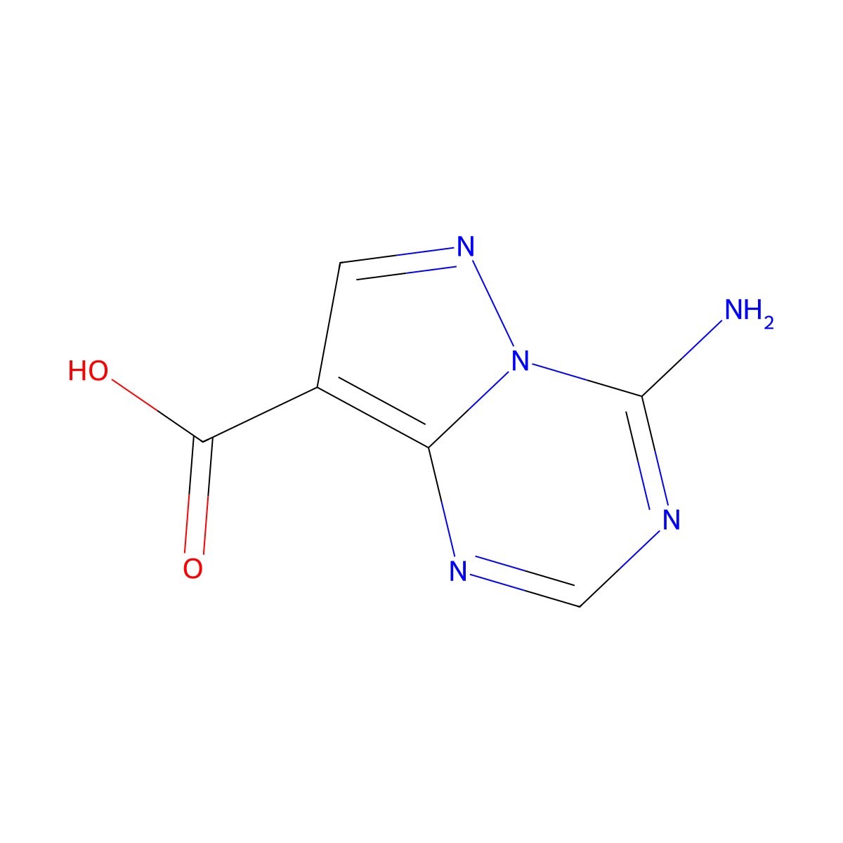 4-Aminopyrazolo[1,5-a][1,3,5]triazine-8-carboxylic acid molecular structure, CAS 1550761-16-4