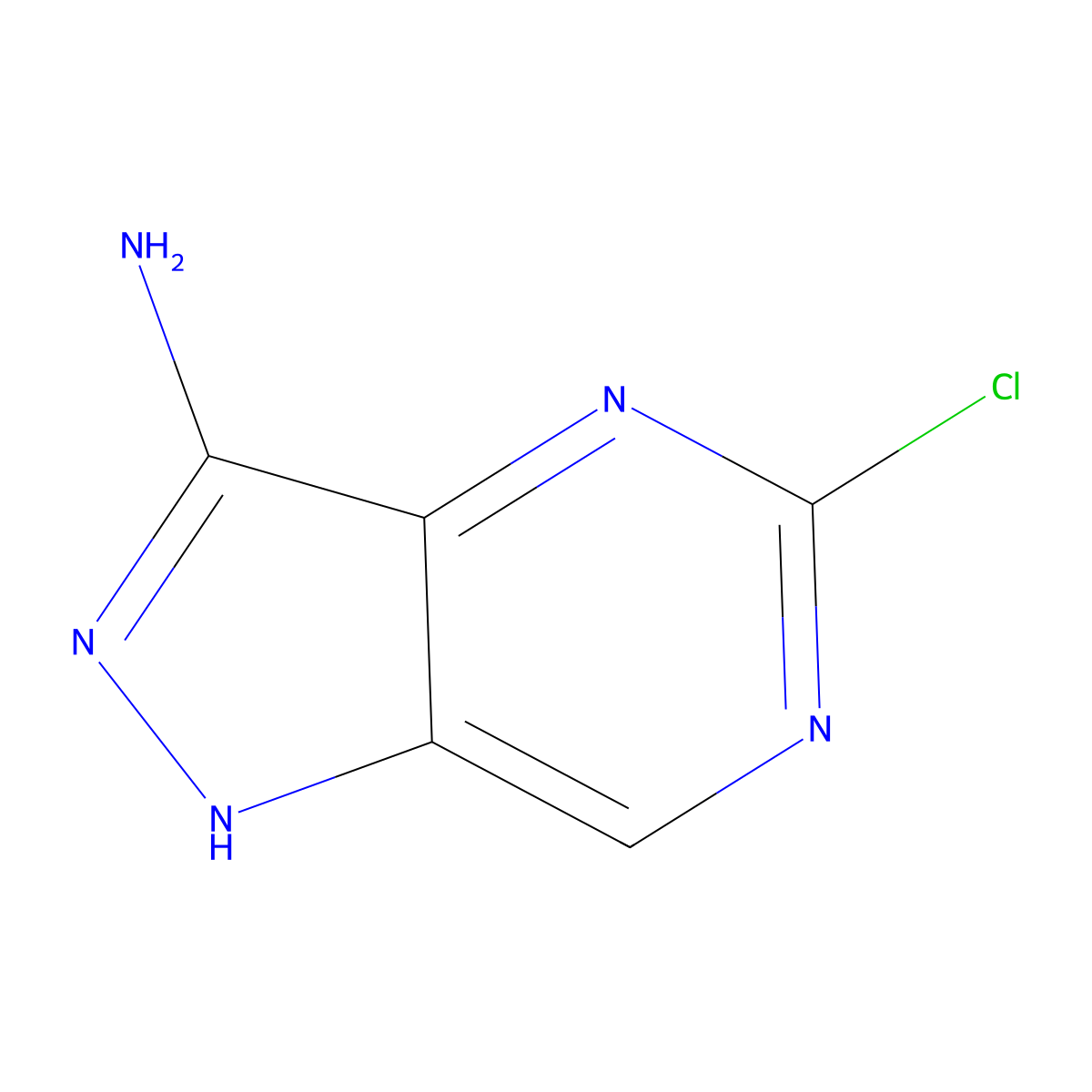 5-Chloro-1H-pyrazolo[4,3-d]pyrimidin-3-amine molecular structure, CAS 1550762-43-0