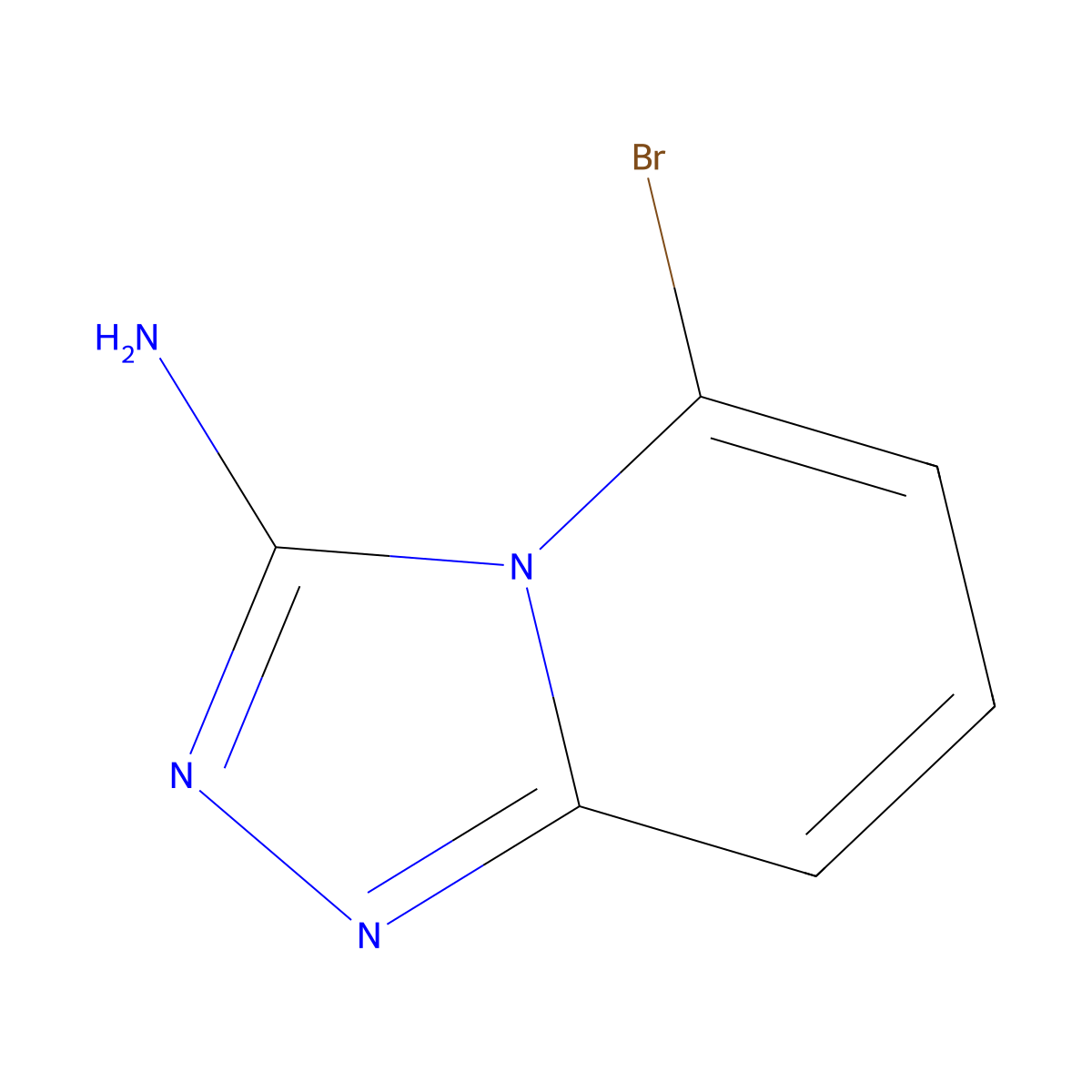 5-Bromo-[1,2,4]triazolo[4,3-a]pyridin-3-amine molecular structure, CAS 1550773-80-2