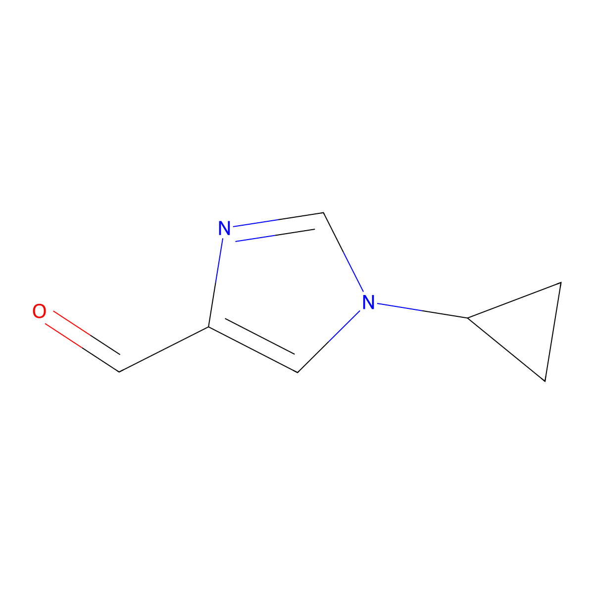 1-Cyclopropyl-1H-imidazole-4-carbaldehyde molecular structure, CAS 1550773-81-3
