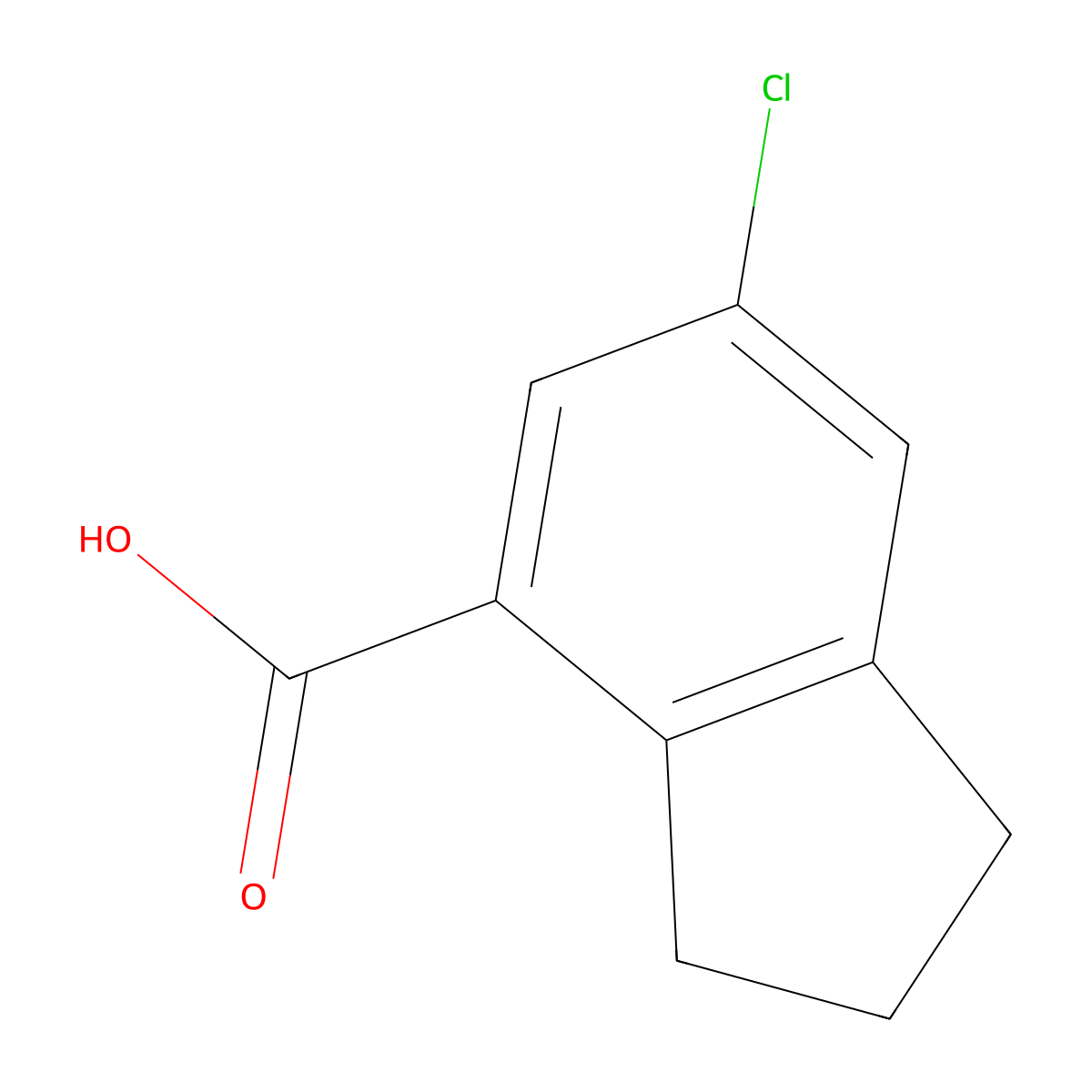 6-Chloro-2,3-dihydro-1H-indene-4-carboxylic acid molecular structure, CAS 1550786-31-6