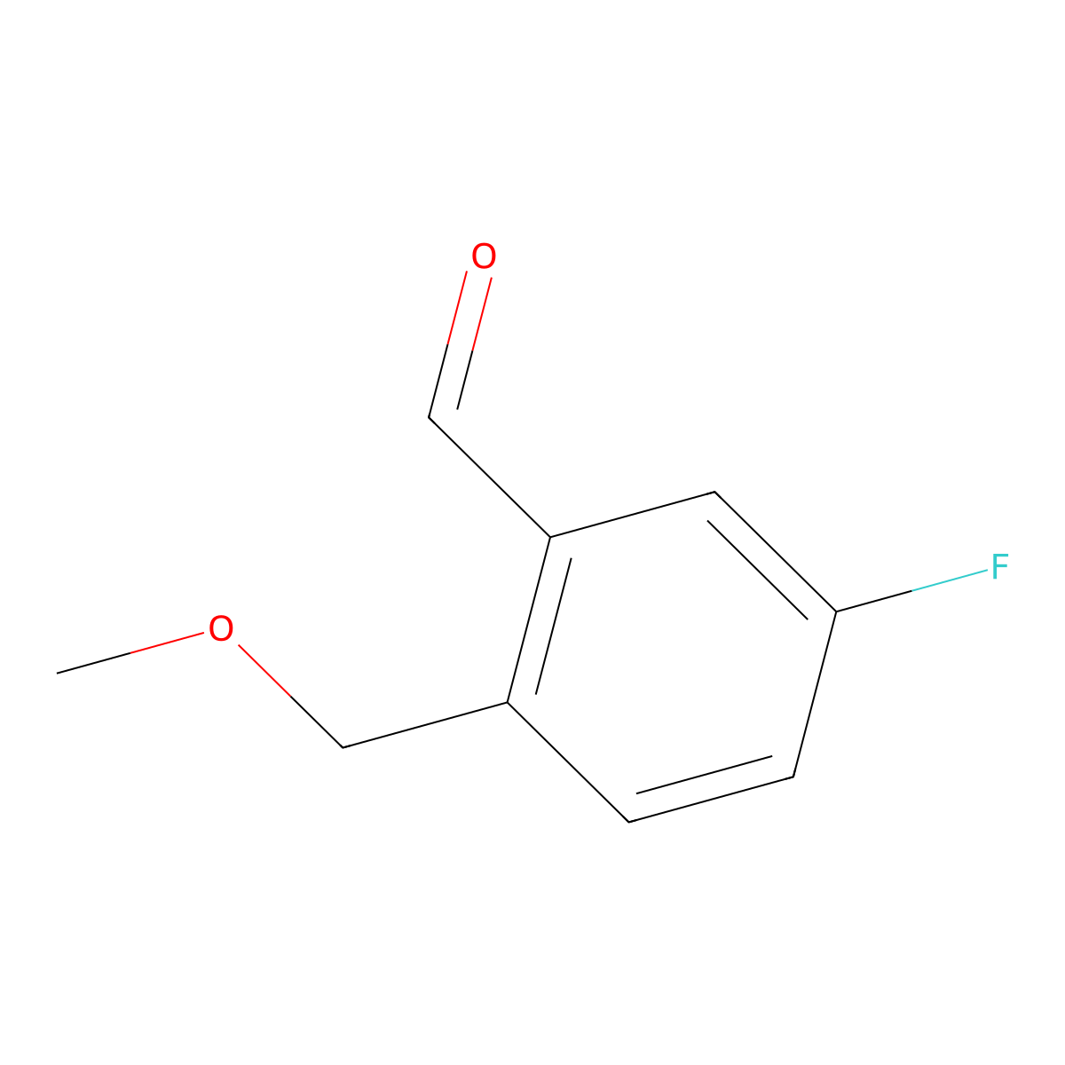 5-Fluoro-2-(methoxymethyl)benzaldehyde molecular structure, CAS 1550789-31-5