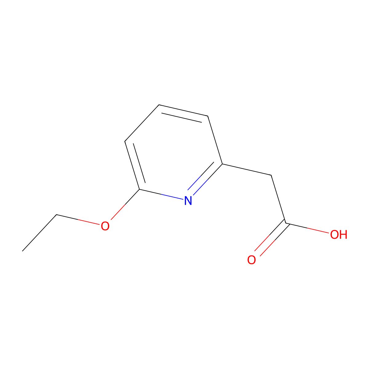 2-(6-Ethoxypyridin-2-yl)acetic acid molecular structure, CAS 1550789-89-3