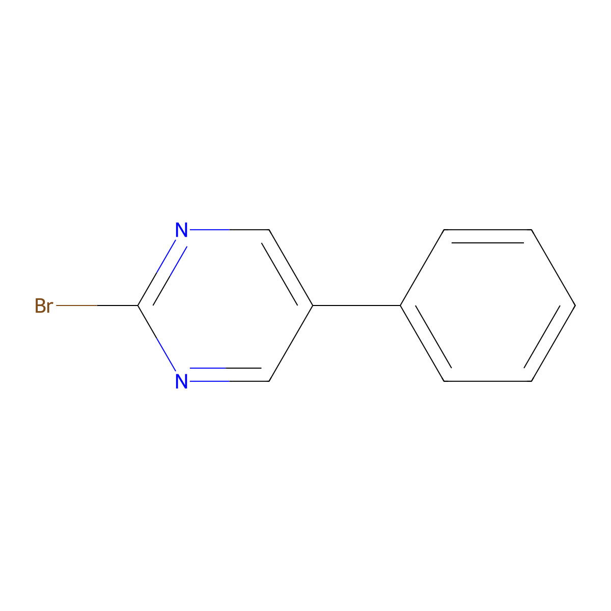 2-Bromo-5-phenylpyrimidine molecular structure, CAS 155079-14-4