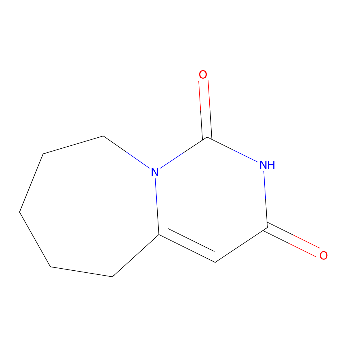 1H,2H,3H,5H,6H,7H,8H,9H-pyrimido[1,6-a]azepine-1,3-dione molecular structure, CAS 1550791-78-0