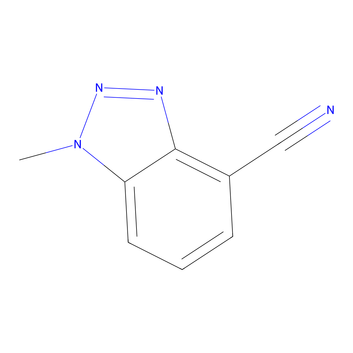 1-Methyl-1H-benzo[d][1,2,3]triazole-4-carbonitrile molecular structure, CAS 1550822-86-0