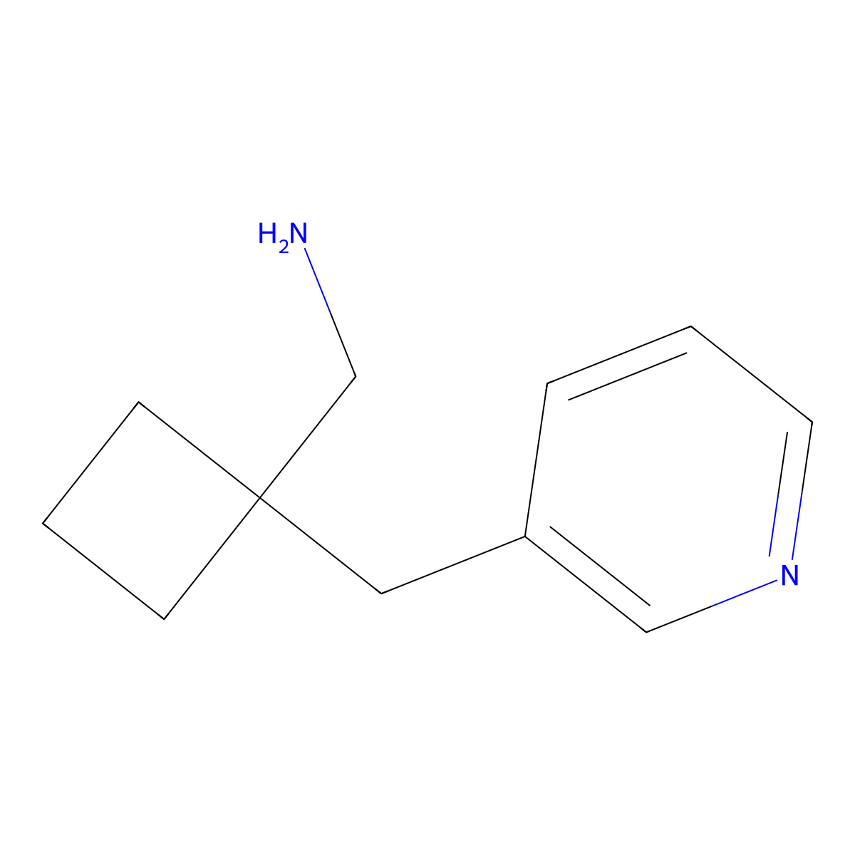 [1-(Pyridin-3-ylmethyl)cyclobutyl]methanamine molecular structure, CAS 1550824-35-5