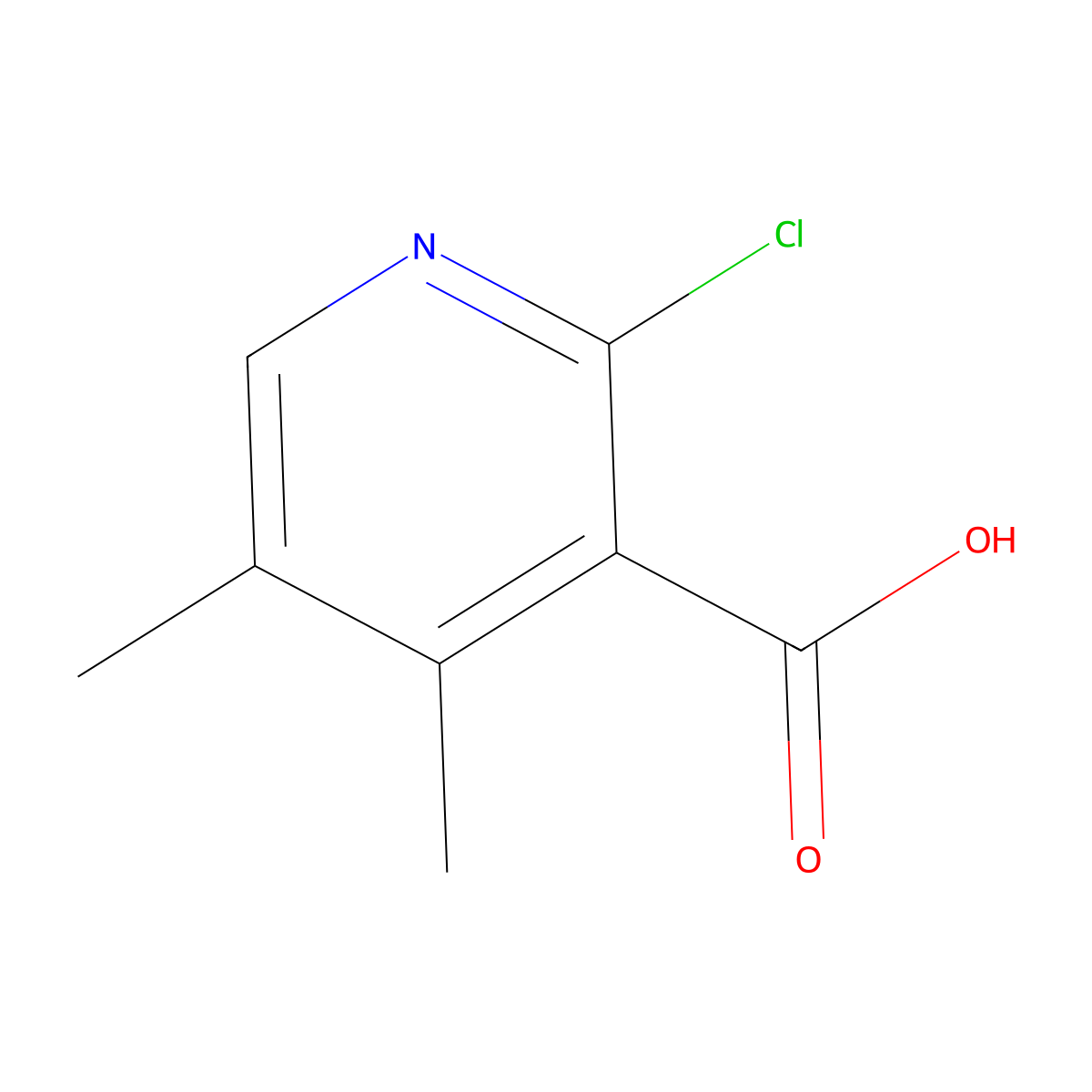 2-Chloro-4,5-dimethyl-nicotinic acid molecular structure, CAS 1550852-38-4