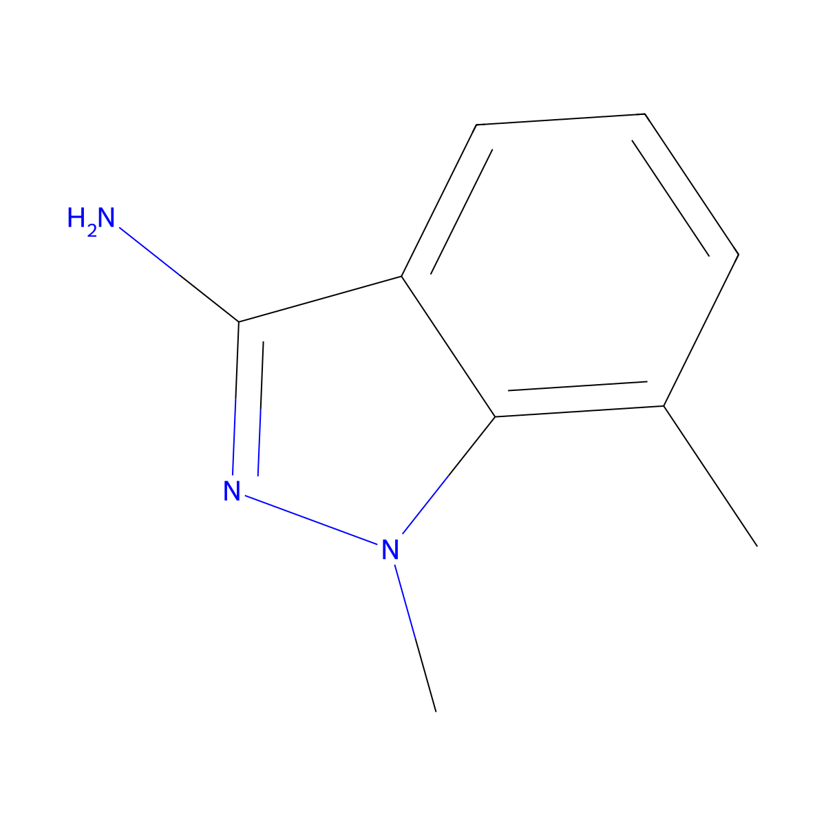 1,7-Dimethylindazol-3-amine molecular structure, CAS 1550873-39-6