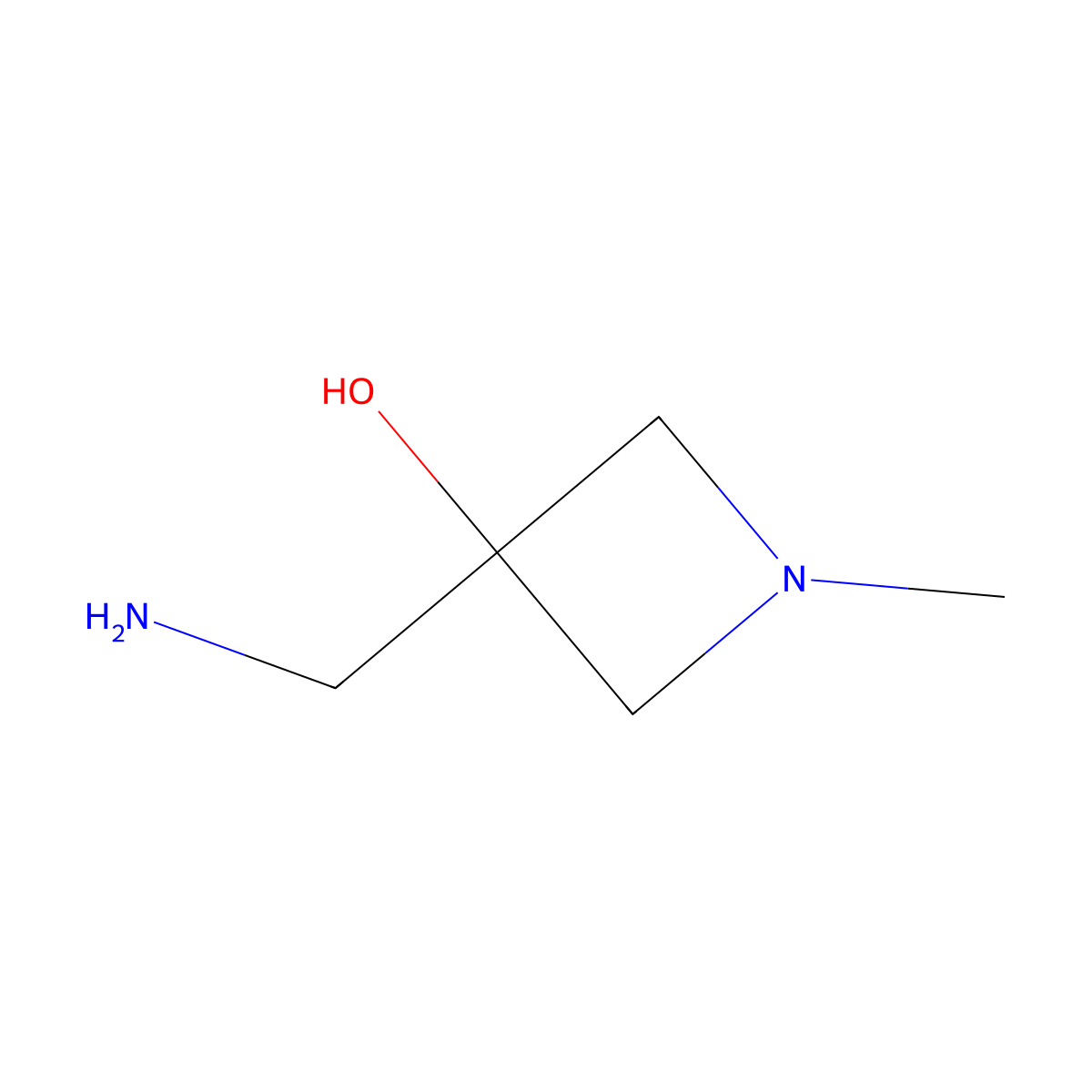 3-(Aminomethyl)-1-methylazetidin-3-ol molecular structure, CAS 1550874-80-0