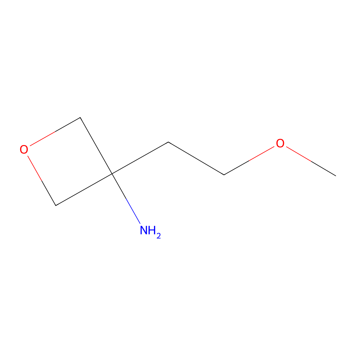 3-(2-Methoxyethyl)oxetan-3-amine molecular structure, CAS 1550874-83-3