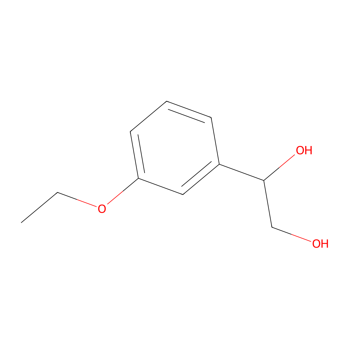 1-(3-Ethoxyphenyl)ethane-1,2-diol molecular structure, CAS 1550877-70-7