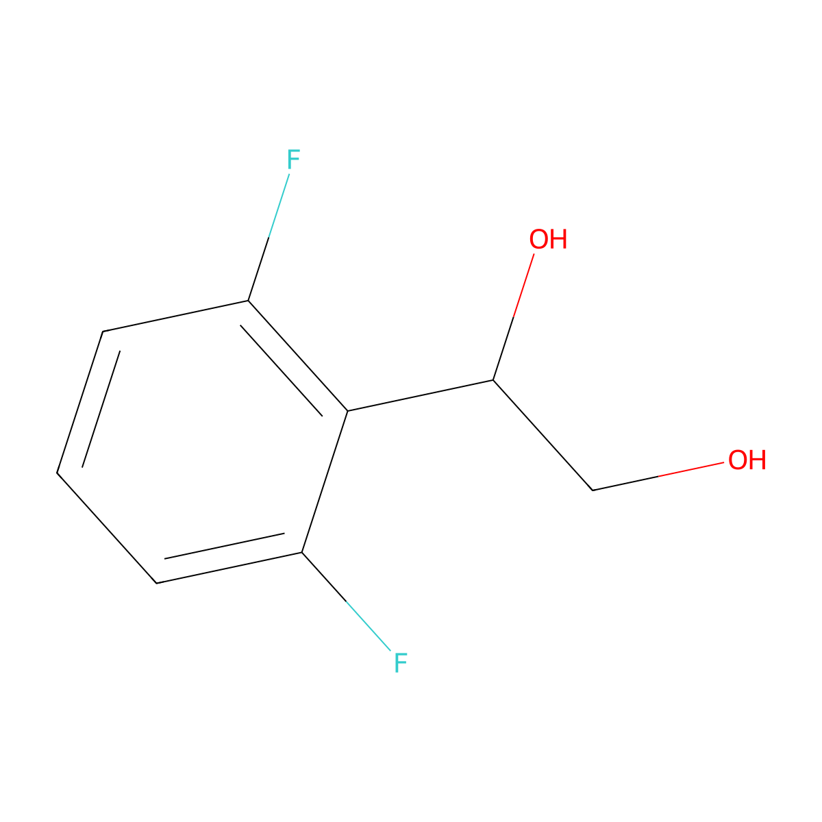 1-(2,6-Difluorophenyl)ethane-1,2-diol molecular structure, CAS 1550877-81-0