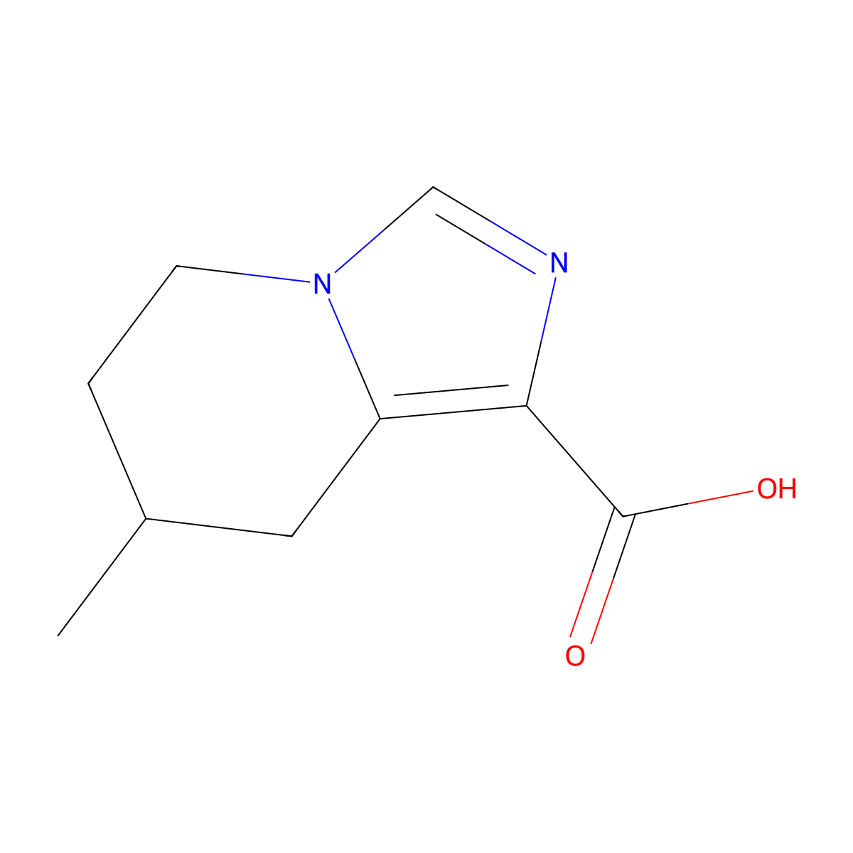 7-Methyl-5,6,7,8-tetrahydroimidazo[1,5-A]pyridine-1-carboxylic acid molecular structure, CAS 1550882-89-7
