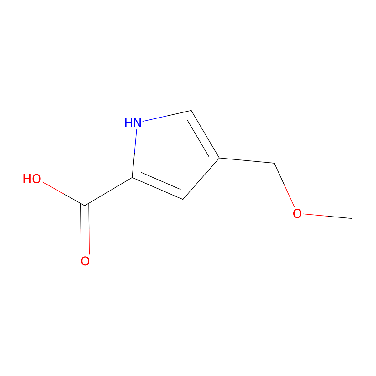 4-(Methoxymethyl)-1H-pyrrole-2-carboxylic acid molecular structure, CAS 1550887-26-7
